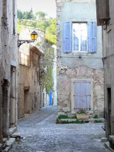 Lagrasse - Calles empedradas y casas de la ciudad medieval