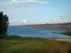 Lakes in the Orient forest - Shore, tree, the Temple lake and dike (Orient Forest Regional Nature Park)