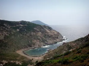 Landscapes of the Corsica coast - Small beach (creek) and sea