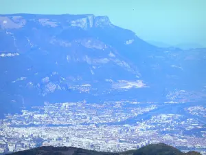 Landscapes of Dauphiné - View of the town of Grenoble and the surrounding mountains