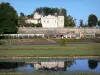 Landscapes of the Gironde - Bordeaux vineyards: Château Lafite Rothschild, winery in Pauillac in the Médoc 