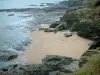 Landscapes of the Loire-Atlantique coast - Creek, cliffs and the sea (Atlantic Ocean)