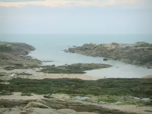Landscapes of the Loire-Atlantique coast - Cliffs, sand and the sea (Atlantic Ocean)