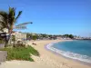 Landscapes of Réunion - Roches Noires beach, port of Saint-Gilles-les-Bains and Indian Ocean