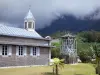 Landscapes of Réunion - Salazie cirque - Réunion National Park: Saint-Martin church of Grand Îlet and its bell