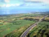 Landscapes of Réunion - Aerial view of the West coast of the island