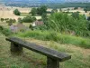 Landschaften der Bourgogne - Sitzbank mit Blick auf den Nivernais