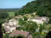 Landschaften der Gironde - Panoramablick auf die Häuser des Dorfes Langoiran