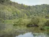 Landschaften der Picardie - Teich der Haute Somme, Vegetation und Bäume