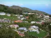 Landschaften der Réunion - Blick auf die Häuser des Dorfes Dos d'Âne (Gemeinde La Possession)