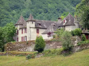 Landschappen van de Corrèze - Huis omgeven door veel groen, in de Dordogne vallei