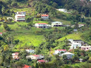 Landschappen van Martinique - Huizen Martinique campagne