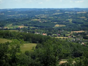 Landschappen van de Quercy - Bomen, huizen, velden en bossen