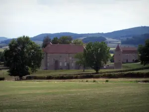 Landschappen van Zuidelijke Bourgondië - Kasteel, weilanden, bomen en heuvels