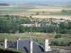 Laon - View over the roofs of the lower town and the surrounding plain