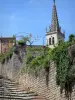 Largentière - Bell tower of the Notre-Dame-des-Pommiers church and its spire