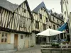 Laval - Facades of houses with wood sides in the old town