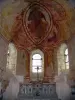Lavardin - Dentro de la iglesia de Saint-Genest: frescos románicos (murales)