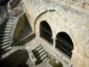 Lectoure - Stairs leading to the fountain of Diana