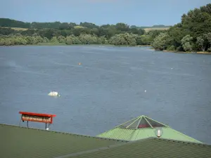 Liez lake - Land of Four Lakes: view of the Liez lake and its wooded bank