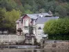 Loir valley - House by the Loir River, trees