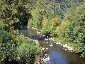 Lot valley - River Lot lined with trees