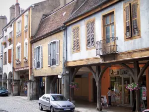 Louhans - Arcaden huizen van de High Street