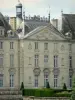 Le Lude castle - Louis XVI facade (classical) and L'Éperon garden