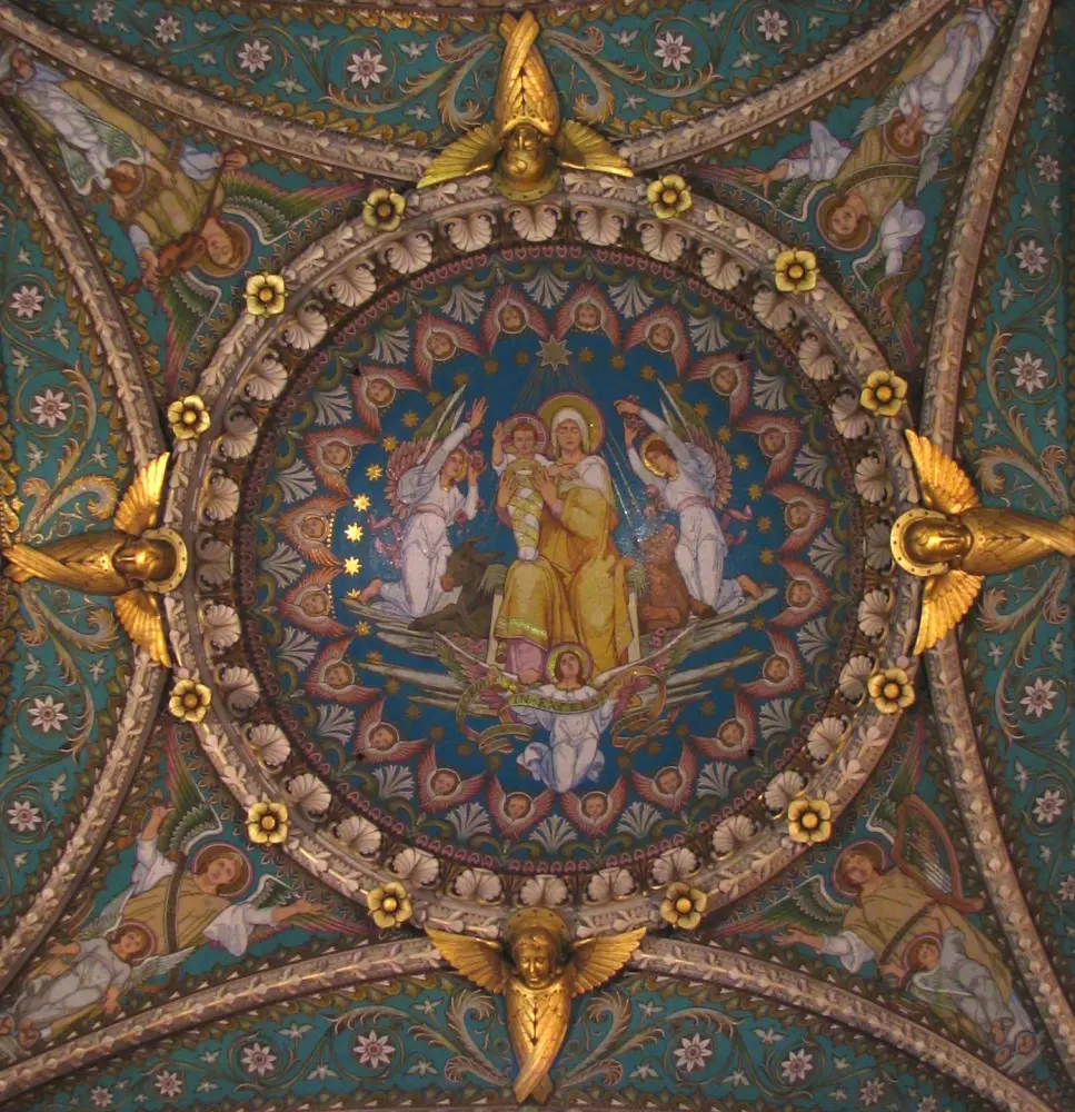 Lyon - Intérieur de la basilique de Fourvière