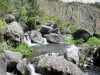 Mafate cirque - River punctuated by rocks