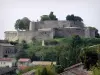 Mane - Enceintes de la citadelle médiévale dominant les maisons du village provençal