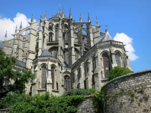 Le Mans - Old Mans - Plantagenet Plaats: Gothic apsis van de kathedraal Saint-Julien