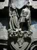 Le Mans - Old Mans - Plantagenet town: carved figures of the Deux Amis house