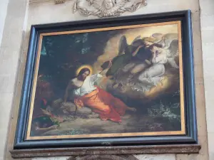 Le Marais - Inside the Saint-Paul-Saint-Louis church: painting of Christ in the Olive Garden by Eugène Delacroix