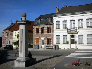 Maroilles - Houses of the village, in the Avesnois Regional Nature Park