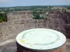 Masseret tower - Orientation table at the top of the tower of Masseret with views of the surrounding landscape