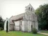 Massiv der Monédières - Regionaler Naturpark Millevaches im Limousin: Kirche Saint-Martial de Lestards mit Strohdach