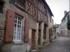 Mennetou-sur-Cher - Geplaveide straat en huizen van het middeleeuwse