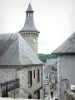 Meymac - Belfry and houses of the old town