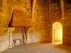 Die mittelalterliche Baustelle von Guédelon - Mittelalterliche Burgbauprojekt Guédelon: Schlafzimmer des Herrn im Meisterturm