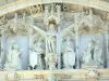 Monasterio real de Brou - Tímpano esculpido del portal de la iglesia de Brou