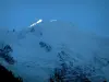 Mont-Blanc - From the Chamonix valley, view of the Mont Blanc mountain range