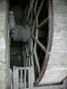 Mont-Saint-Michel - Intérieur de l'abbaye bénédictine : roue monte-charge