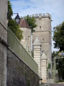 Montbard - Aubespin-Turm und Saint-Louis-Turm, gesehen vom Eingang zum Buffon-Park