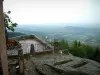 Monte Sainte-Odile - Terrazza del convento (convento) che si affaccia sulle colline circostanti, città, villaggi e la pianura d'Alsazia