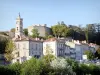 Montélimar - Facades of the town, Adhémar castle and bell tower of the Carmes chapel