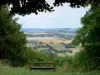 Montenoison Butte - Bench overlooking the landscape of Nivernais