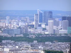 Montparnasse toren - Uitzicht op de torens van Defensie van de 59e verdieping