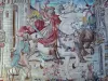 Montpezat-de-Quercy - In der Stiftskirche Saint-Martin: flämischer Wandteppich (Flandern Wandbehang): Episode des Lebens von Sankt Martin - Mantelteilung