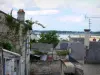 Montsoreau - Huizen van het dorp met uitzicht op de rivier de Loire (Loire)